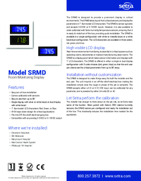 Thumbnail of document Data Sheet - SRMD Room Monitor Display